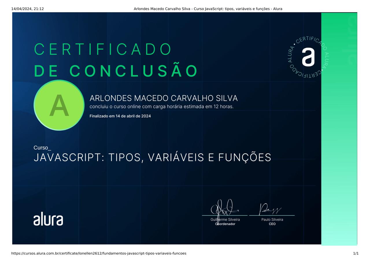 Certificado de JavaScript